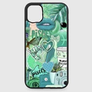 Green Pisces Zodiac Sign phone case